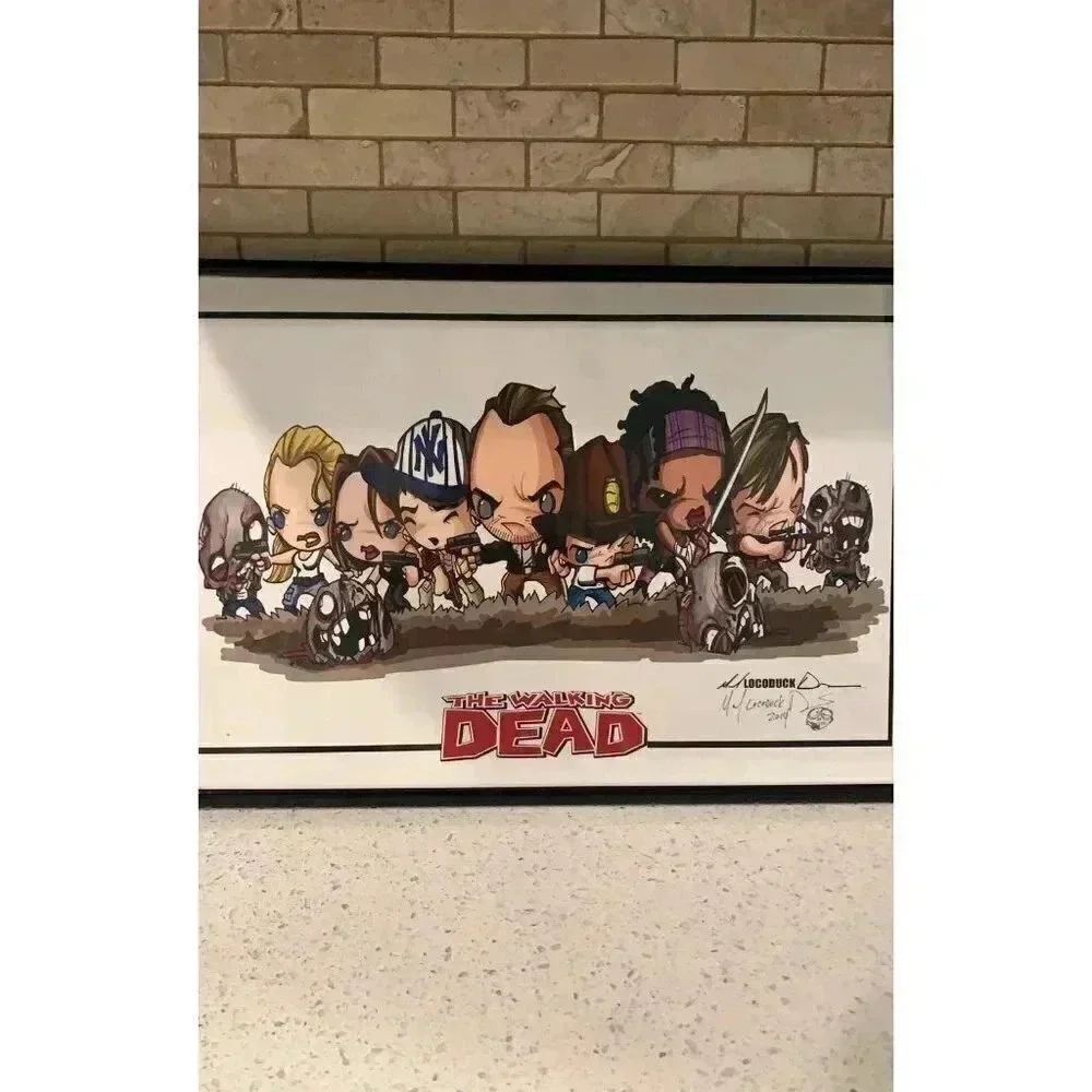 Michael Locoduck Duron‎ 11x14 The Walking Dead caricature print with signature